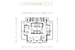 万科大都会4室3厅1厨2卫建面283.00㎡