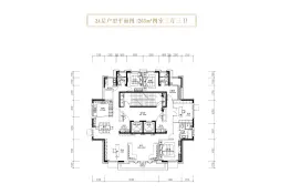 万科大都会4室3厅1厨3卫建面265.00㎡