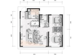 汇置·尚岛2室2厅1厨1卫建面85.00㎡