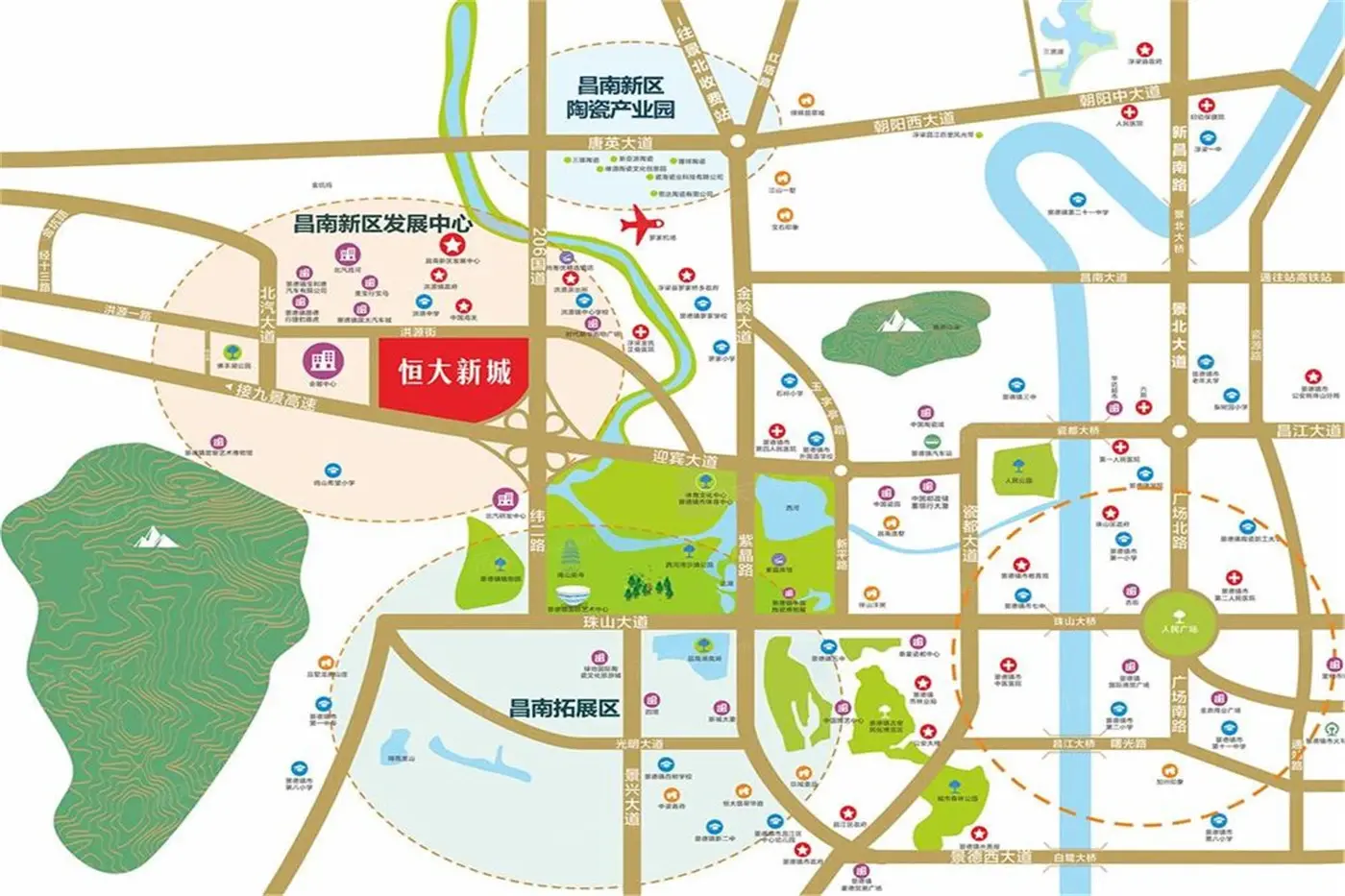 恒大新城交通图