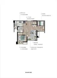 金茂·厦门国际社区2室2厅1厨1卫建面58.00㎡