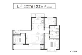 金沙乐府3室2厅2卫建面132.00㎡