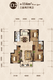 聚仁·御龍府3室2厅1厨2卫建面114.00㎡