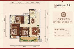 锦绣江山·望府3室2厅1厨2卫建面109.44㎡