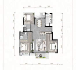 阳光城翡丽湾3室2厅1厨2卫建面99.00㎡