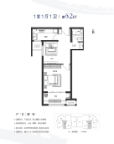 东方沁园建面约62㎡