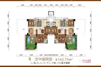 空中庭院型B-偶数层