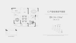 郑东·镜庐3室2厅1厨2卫建面136.00㎡