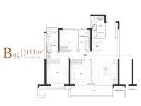 111平B4户型