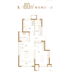 标准层80平米户型