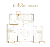 标准层108平米户型