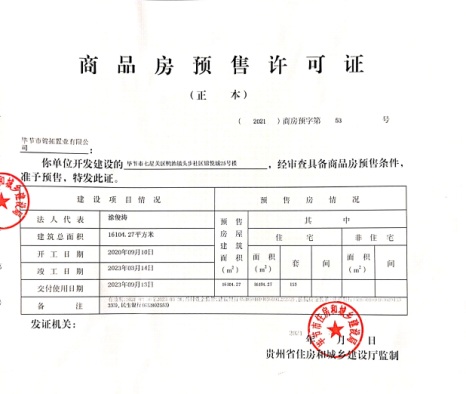 新希望锦悦城证照