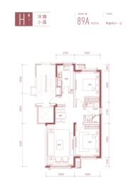 伟峰·初晓2室2厅1厨1卫建面89.00㎡