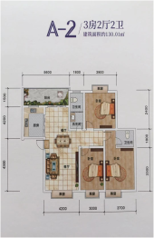 度假公园·悦湖3室2厅1厨2卫建面130.01㎡