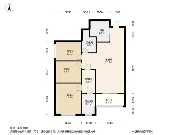 万科彩云湖户型图