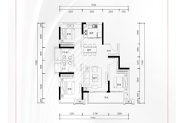 金地名著3室2厅1厨2卫建面105.00㎡