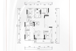 金地名著4室2厅1厨2卫建面128.00㎡