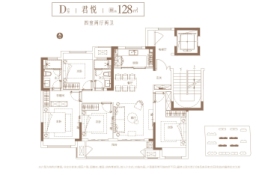 新城萃隽4室2厅1厨2卫建面128.00㎡