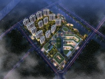 中国铁建未来都市花园未来城鸟瞰效果图