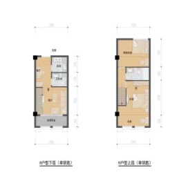 钱墅·都荟2室2厅1厨2卫建面47.00㎡