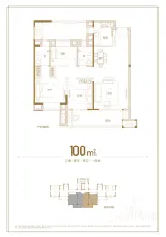 世茂·天悦时代广场3室2厅1厨2卫建面100.00㎡