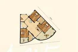 平海美龄湾3室2厅1厨2卫建面84.5㎡