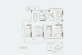 明豪·蘭院4室2厅1厨2卫建面158.00㎡