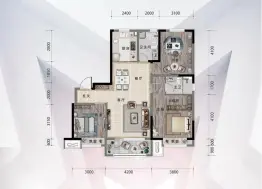 四平碧桂园名门时代3室2厅1厨2卫建面125.0㎡
