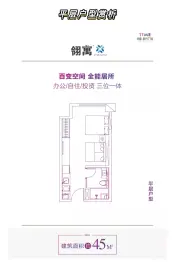 华新·时代广场1室1厅1厨1卫建面45.00㎡