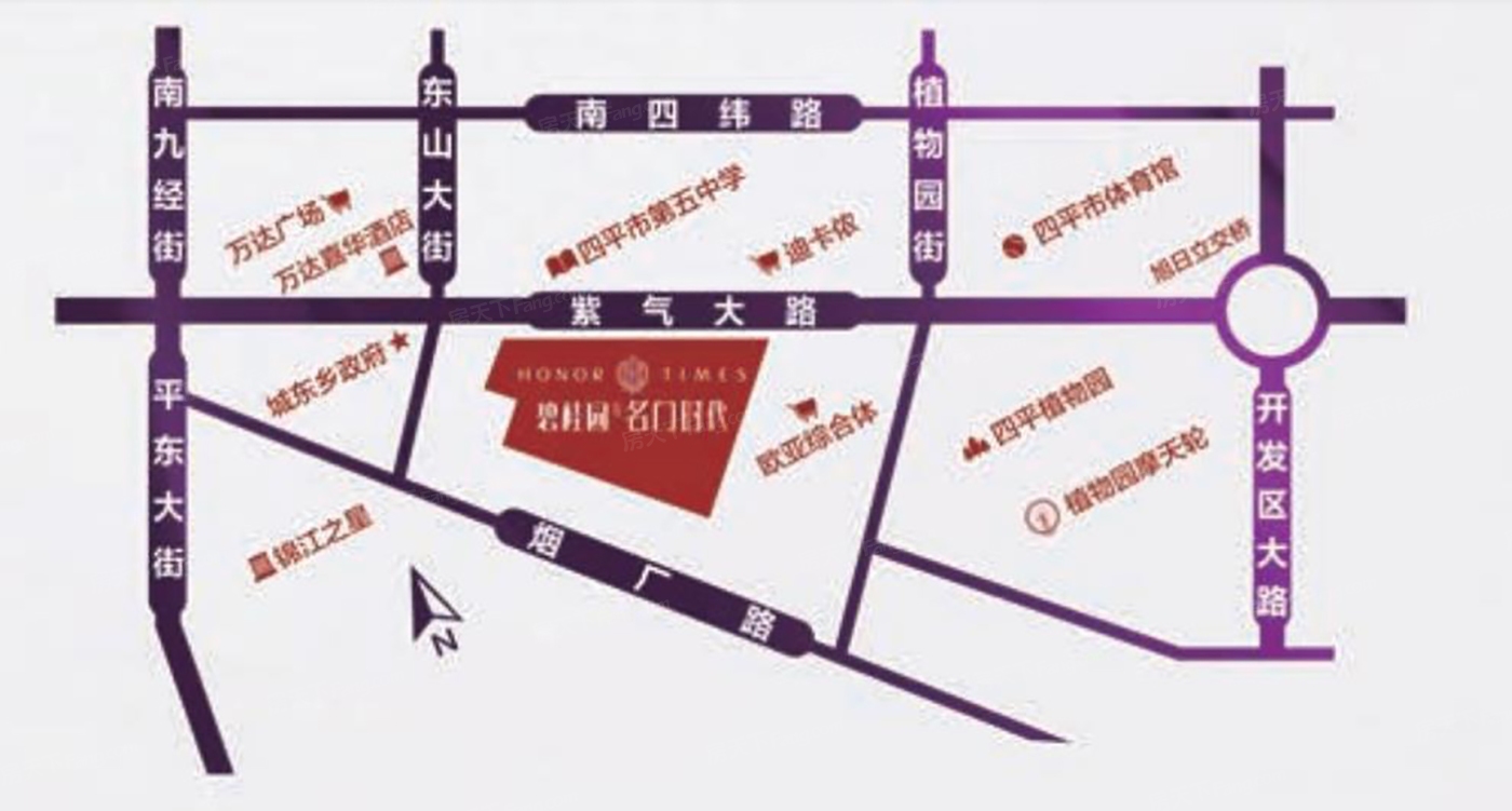 四平碧桂园名门时代交通图