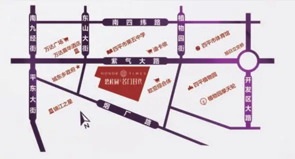 四平碧桂园名门时代交通图