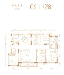 伟峰东域Ⅱ期 ·掬月府4室2厅1厨4卫建面238.0㎡