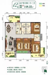 城市春天4室2厅1厨3卫建面148.22㎡