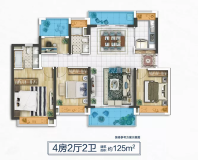 蓝光高州钰瀧湾125㎡4房2厅2卫