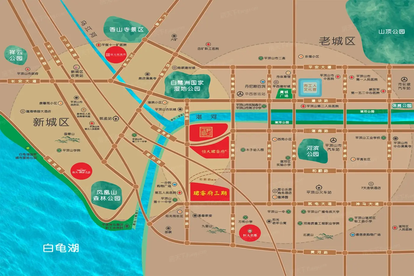 恒大·珺睿府三期交通图