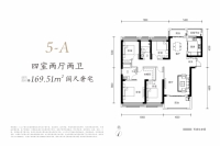 5号楼建面约169.51平米户型