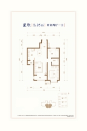 农垦含章雅著2室2厅1厨1卫建面95.0㎡