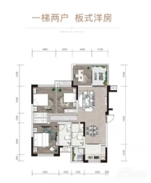 凯旋·青云府3室2厅1厨2卫建面97.80㎡