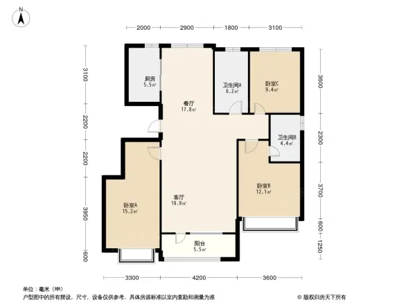 天茂湖峯璟小镇户型图