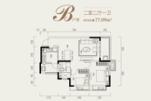 凤鸣水岸28.31号楼b户型