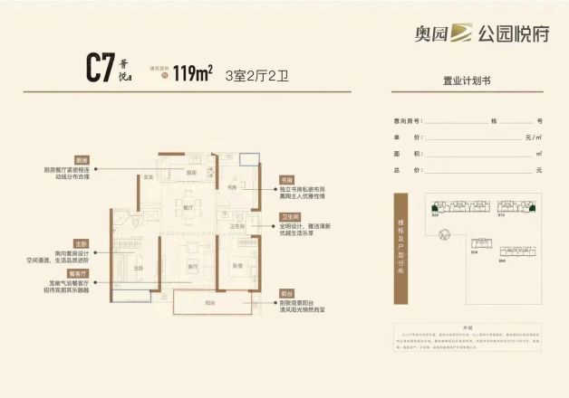 奥园公园悦府户型图