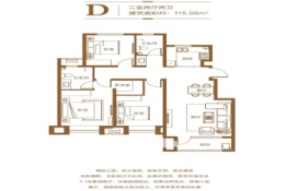 顺平府3室2厅2卫建面115.98㎡