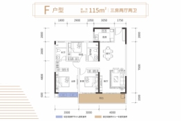 宝德·麓湖3室2厅1厨2卫建面115.00㎡