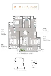 金辉辉语星辰3室2厅1厨2卫建面111.0㎡