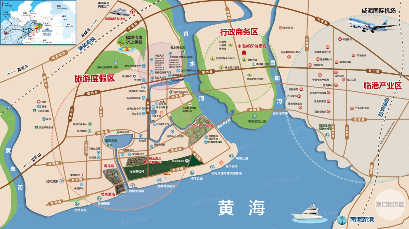 昌黎黄金海岸地图图片