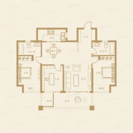 月之泉宜居康养综合体3室2厅1厨2卫建面112.00㎡