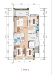 山河书院3室2厅1厨2卫建面117.00㎡