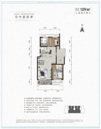 润江云璟3室2厅1厨2卫建面109.00㎡