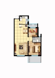 长城家园西苑2室2厅1厨1卫建面89.00㎡