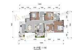 环天山屿城4室2厅1厨2卫建面103.52㎡